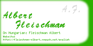 albert fleischman business card